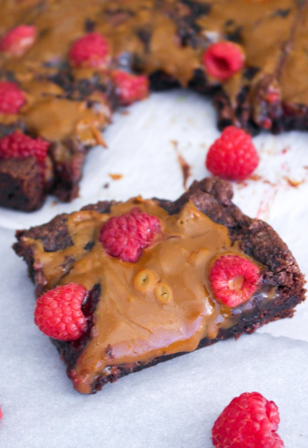 Raspberry Dulce de Leche Brownies