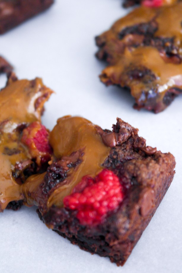 Raspberry Dulce de Leche Brownies