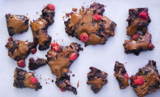 Raspberry Dulce de Leche Brownies