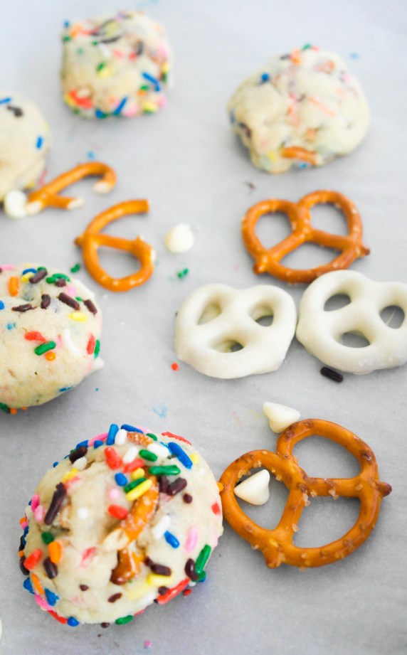 White Chocolate Pretzel Cookies