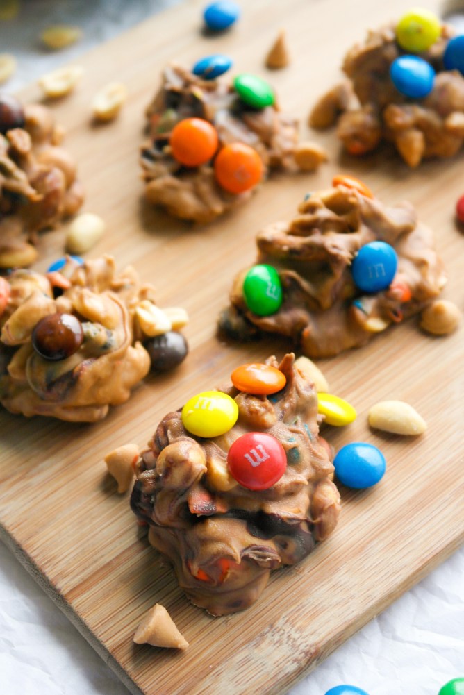 Butterscotch Peanut Butter Pretzel Clusters