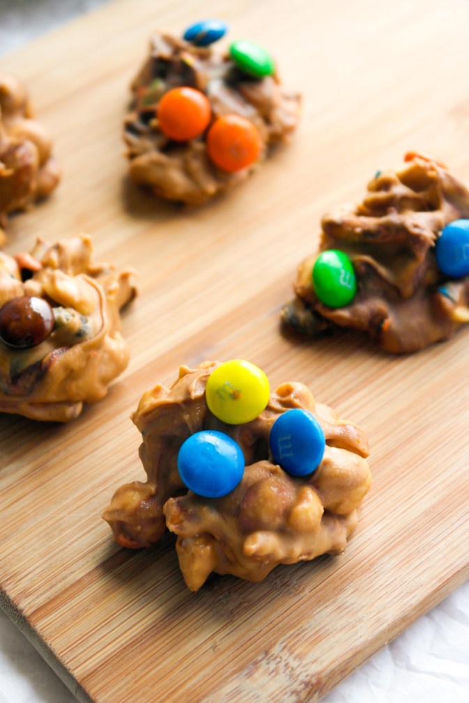 Butterscotch Peanut Butter Pretzel Clusters