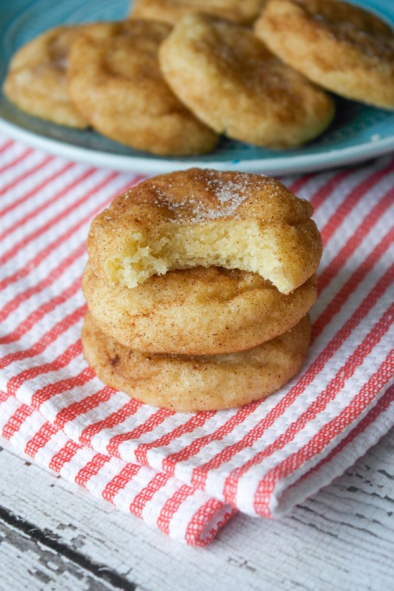 Soft and Thick Snickerdoodle Cookies