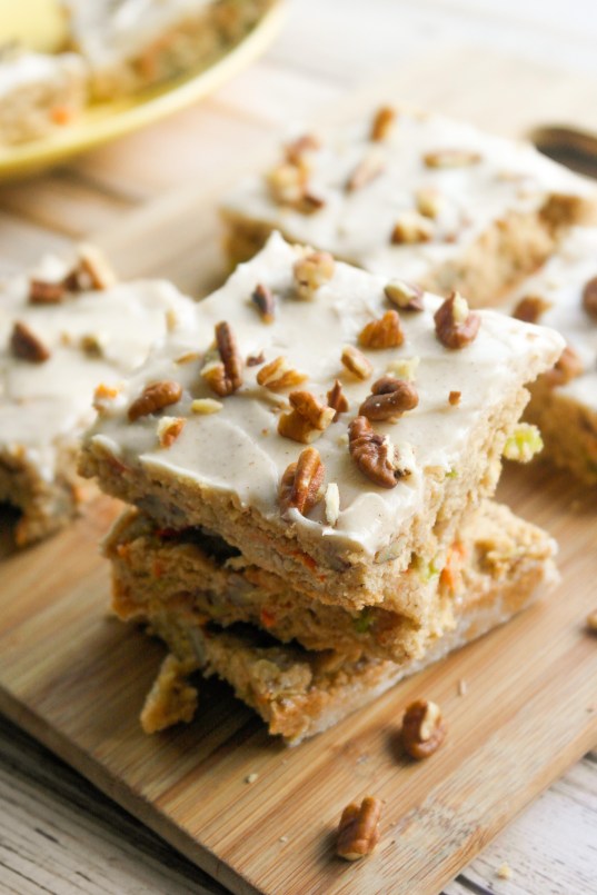Spiced Zucchini Carrot Bars